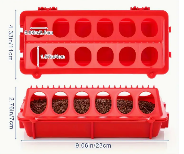 2 keer Kuiken voerbak - Kwartel voerbak