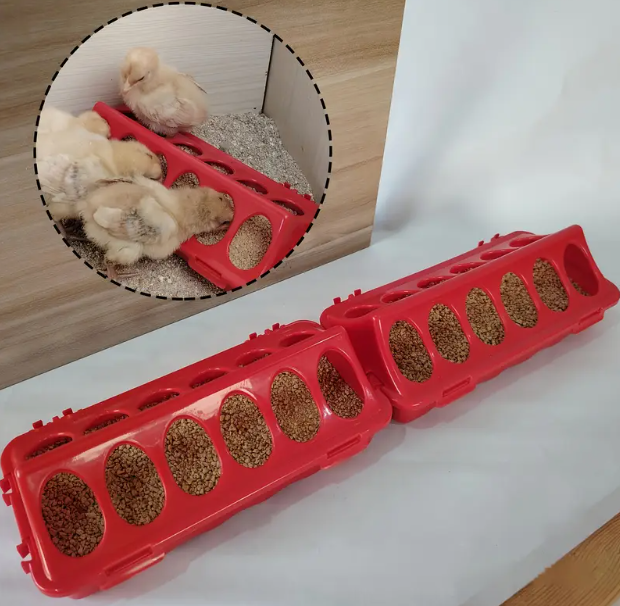 2 keer Kuiken voerbak - Kwartel voerbak